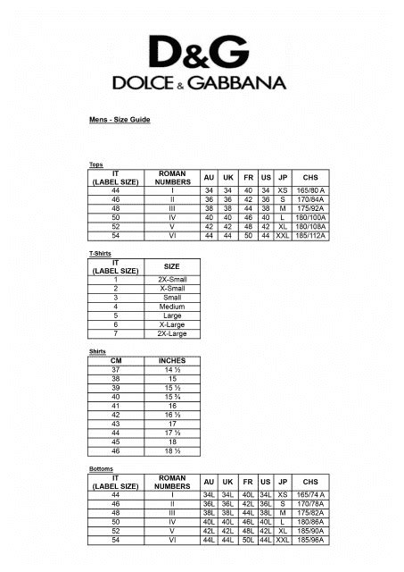 size dolce gabbana|dolce gabbana shirt size chart.